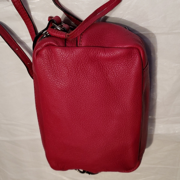 Sanctuary HERO New Leather Crossbody X-body Shoulder Handbag RED/Beet ๐HP๐ - Picture 11 of 13